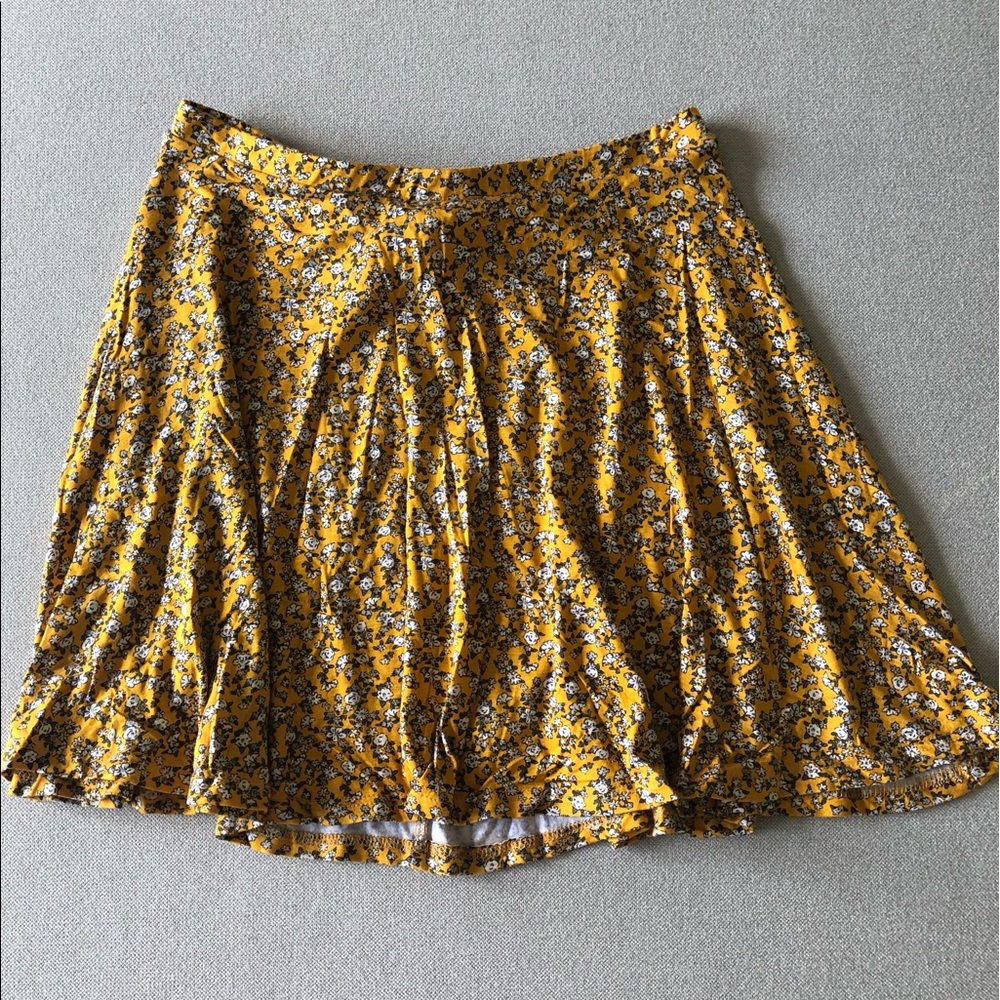 Yellow Floral Flowy Circle Skirt - Wet Seal, Brand New With Tags